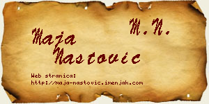 Maja Nastović vizit kartica